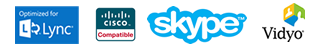 Optimised for Microsoft Lync, Cisco, Skype and 